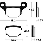 Plaquettes de frein TECNIUM ME85 organique