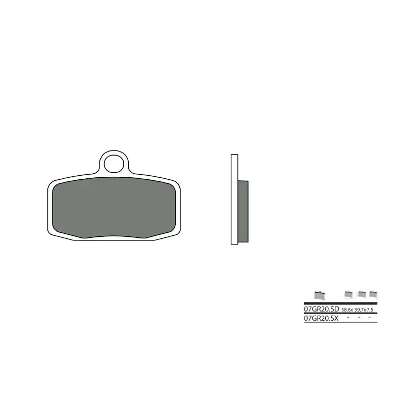 Plaquettes de frein BREMBO 07GR20SD métal fritté
