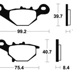 Plaquettes de frein TECNIUM ME202 organique