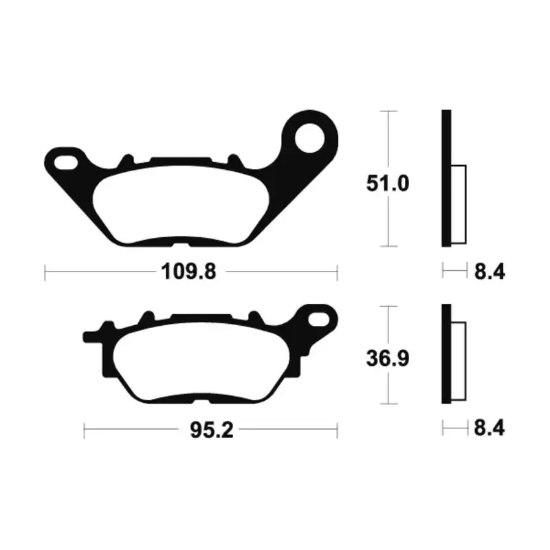 Plaquettes de frein TECNIUM ME358 organique