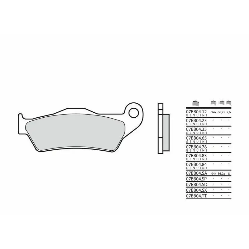 Plaquettes de frein BREMBO 07BB04CC carbone céramique