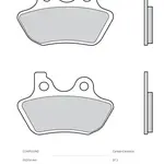 Plaquettes de frein BREMBO 07HD16CC carbone céramique