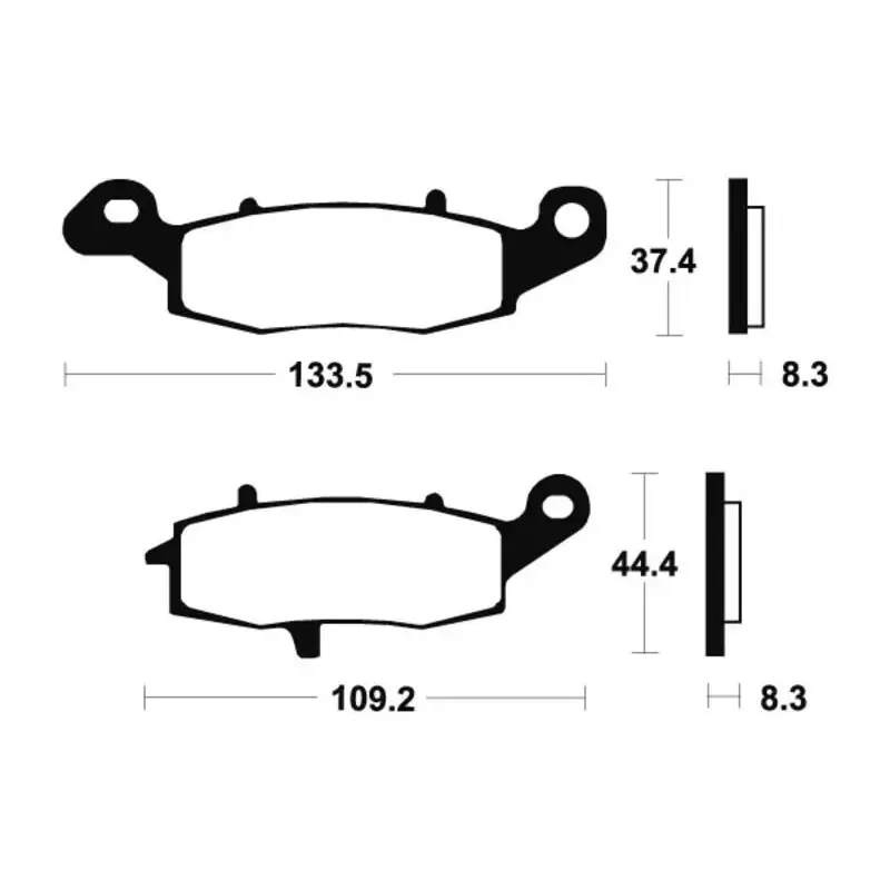 Plaquettes de frein TECNIUM MTR204 métal fritté