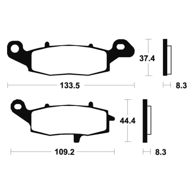 Plaquettes de frein TECNIUM MTR205 métal fritté