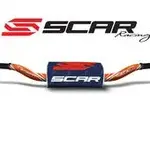 Guidon Ø28,6mm sans barre SCAR O² RC aluminium orange/mousse bleu foncé