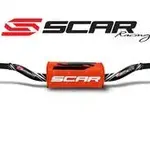 Guidon Ø28,6mm sans barre SCAR O² KTM/HVA aluminium noir/mousse orange