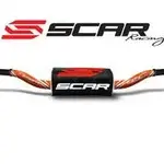 Guidon Ø28,6mm sans barre SCAR O² McGrath/Short aluminium orange/mousse noire