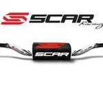 Guidon Ø28,6mm sans barre SCAR O² McGrath/Short aluminium blanc/mousse noire