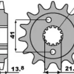 Pignon PBR RSS 15 dents acier anti-bruit pas 525 type 346