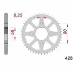 Couronne AFAM 45 dents acier standard pas 428 type 14212