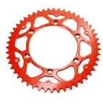 Couronne ART 49 dents alu ultra-light anti-boue pas 520 type 822 rouge