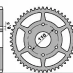 Couronne PBR 43 dents alu type 4675 pas 520