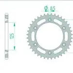 Couronne AFAM 41 dents acier standarc pas 520 type 71304