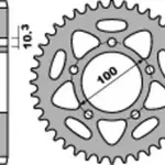 Couronne PBR 44 dents alu ultra-light pas 525 type 4456