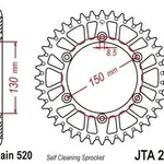 Couronne JT SPROCKETS Aluminium Ultra-Light anti-boue 251-520