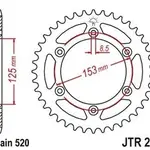 Couronne JT SPROCKETS 51 dents acier standard pas 520 type 210