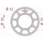 Couronne AFAM 59 dents acier standard pas 420 type 41100