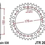 Couronne JT SPROCKETS 44 dents acier standard pas 530 type 2011