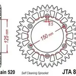 Couronne JT SPROCKETS Aluminium Ultra-Light anti-boue 897-520