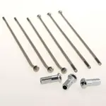 Jeu de rayons HAAN WHEELS 16&quot; noir/têtes de rayons orange 32 pièces