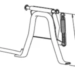 Béquille centrale BUZZETTI noir scooter Peugeot Speedfight 3 4T