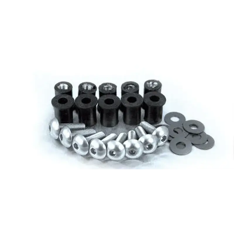 Kit vis + inserts + rondelles pour bulle BIHR Ø5mm alu