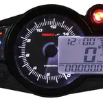 Compteur de vitesse KOSO RX1N+ GP Style II multifonctions fond noir universel