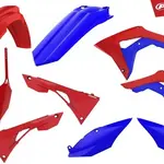 Kit plastiques polisport rouge/bleu honda crf250/450r