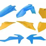 Kit plastique POLISPORT MX Vintage Edition bleu/jaune KTM SX/SX-F