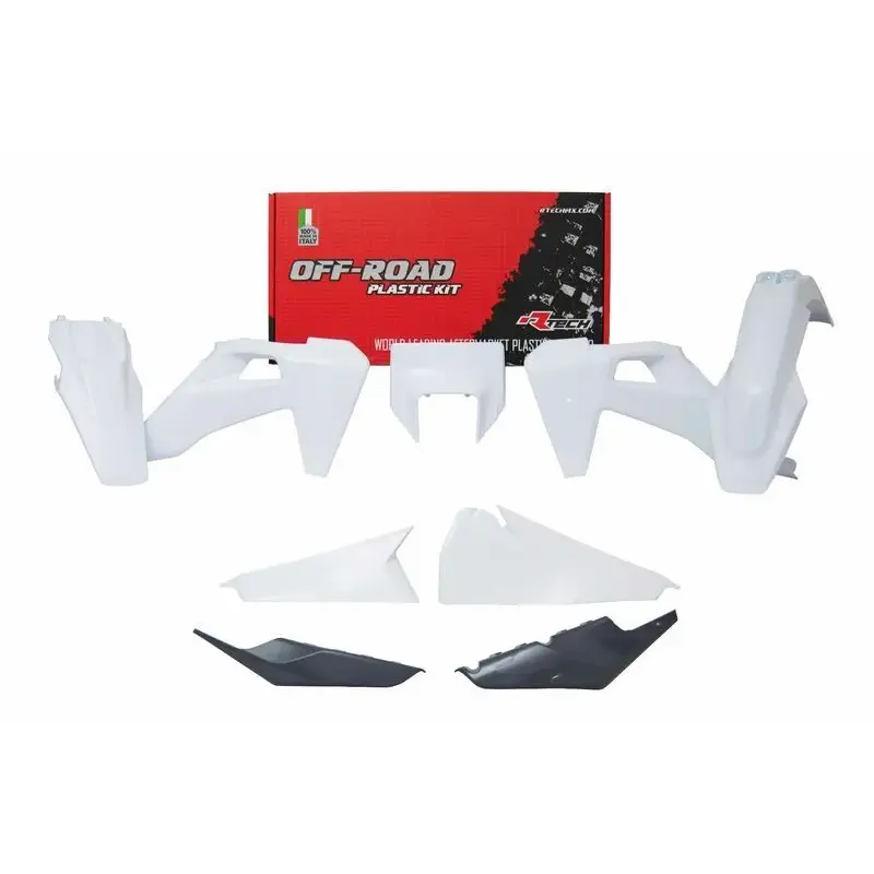 Kit plastique RACETECH blanc/gris anthracite Husqvarna TE/FE