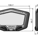 Compteur de vitesse KOSO DB-02 multifonctions noir universel