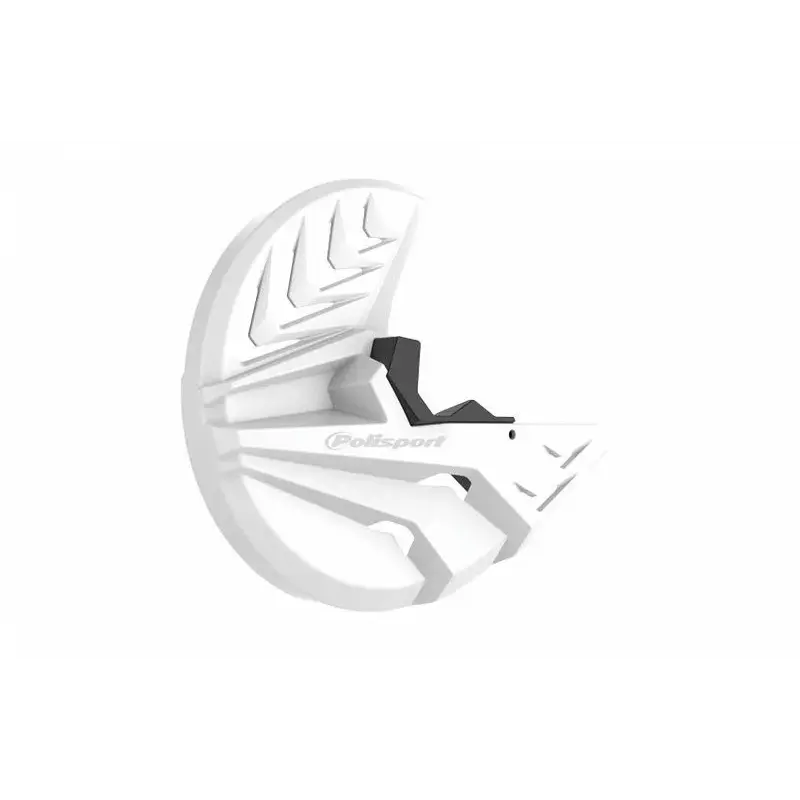 Protection de bas de fourche + disque polisport blanc honda crf450/250r