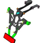 Support de plaque V PARTS noir Yamaha MT-09/MT-10