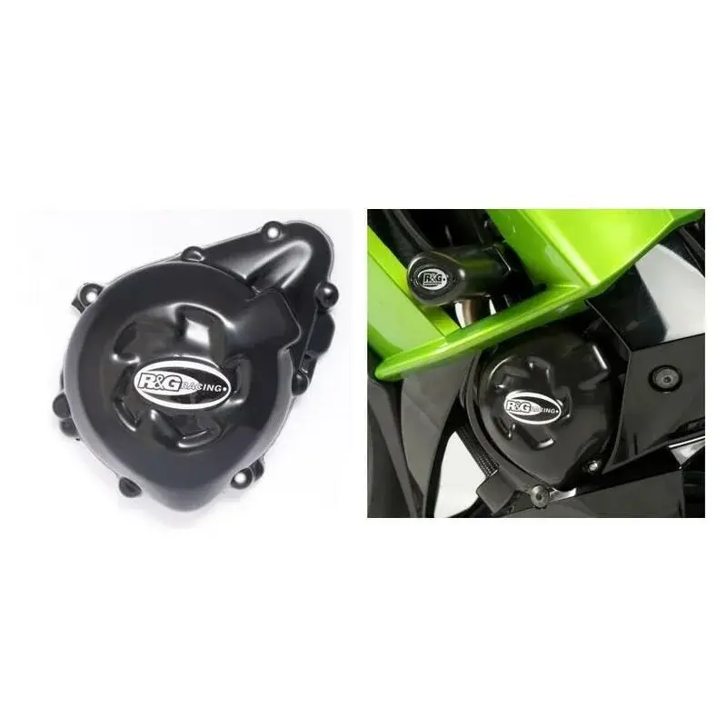 Couvre-carter gauche R&G RACING noir Kawasaki Z1000/SX
