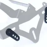 Adaptateur de plaque d&#039;immatriculation R&amp;G RACING noir pour support de plaque