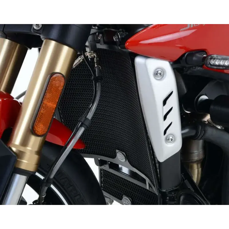 Protection de radiateur R&G RACING alu noir Triumph Speed Triple 1050 R