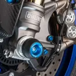 Protections fourche et bras oscillant (axe de roue) LIGHTECH Cobalt Triumph Daytona 675 - ARTR101COB