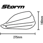 Kit protège-mains BARKBUSTERS Storm point d&#039;attache simple Ø6-8mm pas de vis intérieur embout du guidon noir