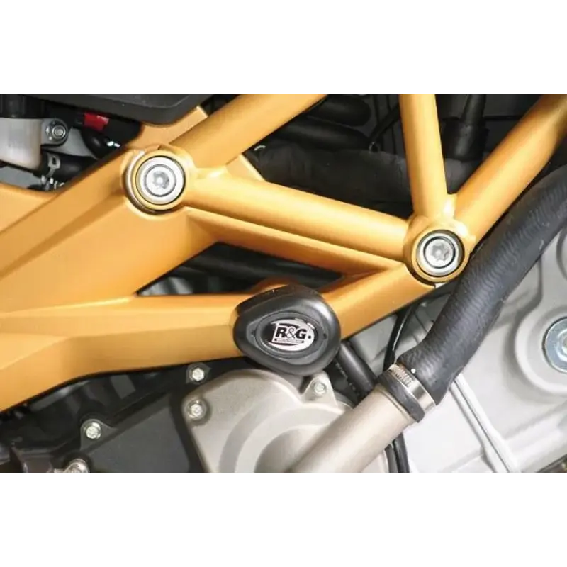 Tampons de protection R&G RACING Aero noir Aprilia Dorsoduro/Shiver 750