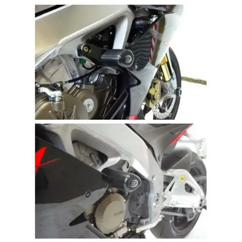 Tampons de protection R&G RACING Aero noir Aprilia RSV4 R/RR/RF/Factory