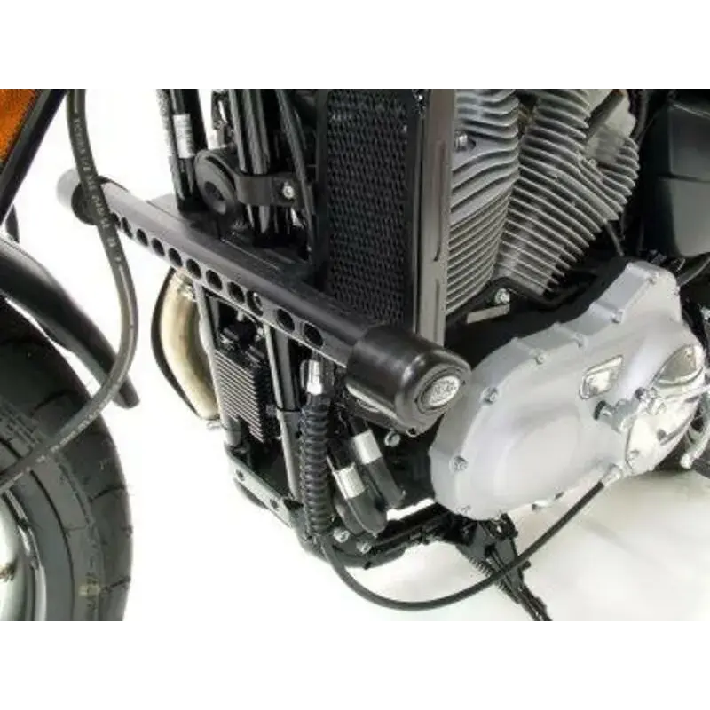 Tampons de protection R&G RACING Aero noir Harley Davidson XR1200/Sportster/X Sportster