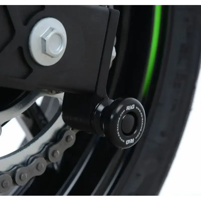 Pions de bras oscillant R&G RACING avec platine noir Kawasaki Ninja 400