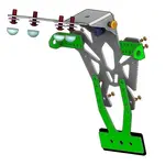 Support de plaque V PARTS noir Yamaha T-Max 530