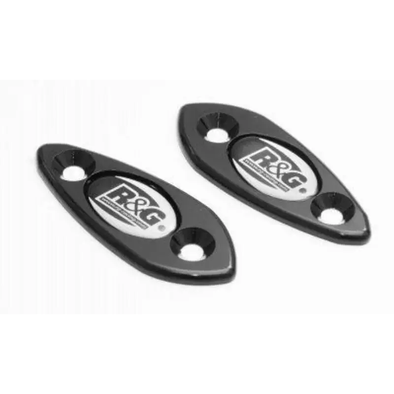 Caches orifice rétroviseur R&G RACING noir Kawasaki ZX6R/RR