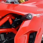 Tampons de protection R&amp;G RACING Aero noir sans percage Ducati Supersport