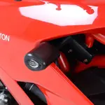 Tampons de protection R&amp;G RACING Aero noir sans percage Ducati Supersport