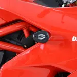 Tampons de protection R&amp;G RACING Aero noir sans percage Ducati Supersport