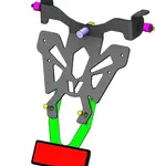 Support de plaque V PARTS noir Honda CB1000R