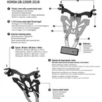 Support de plaque V PARTS noir Honda CB1000R