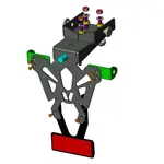 Support de plaque V PARTS noir Yamaha YZF-R1